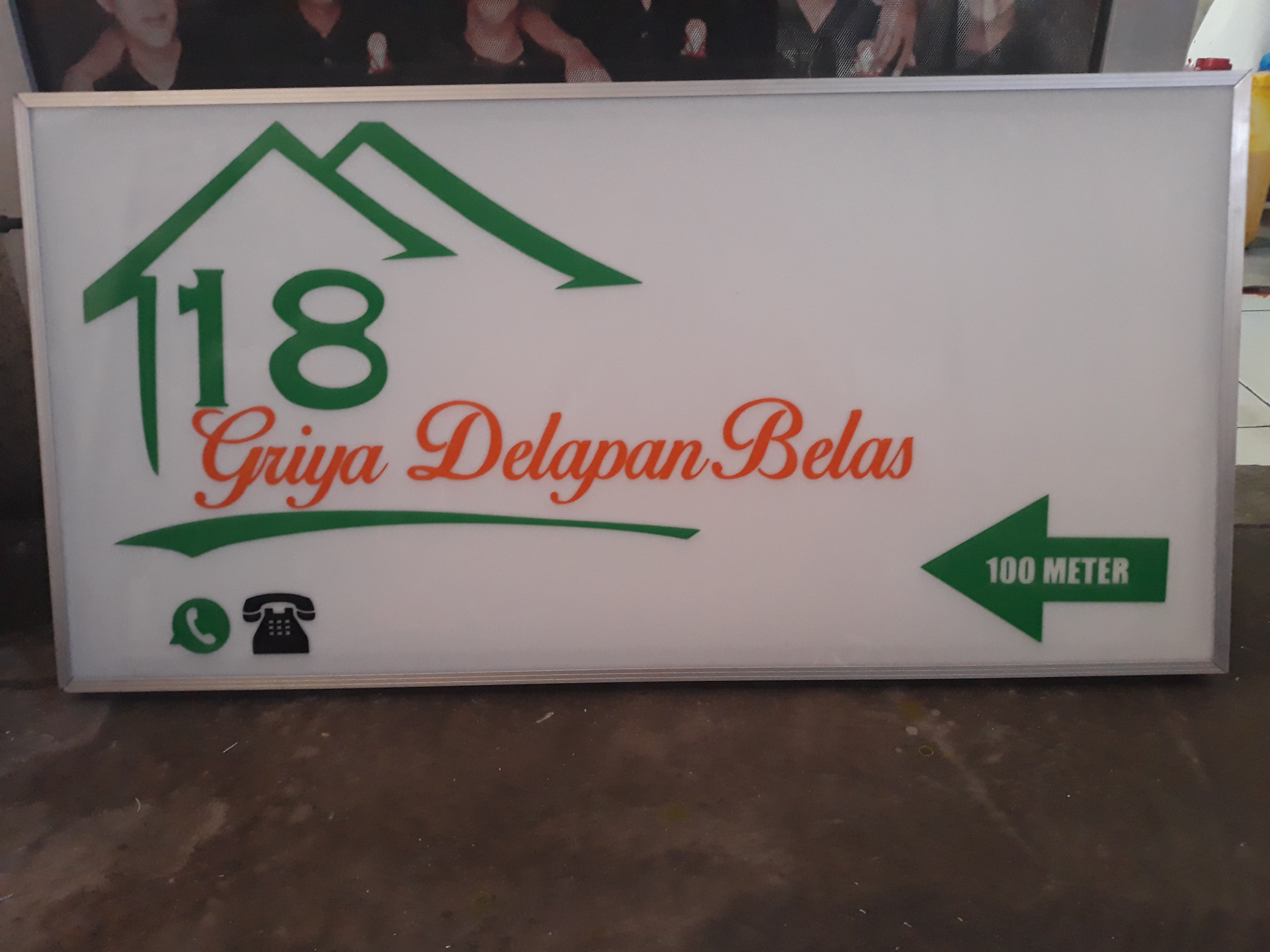 Acrylic Media Papan Nama GRIYA DELAPAN BELAS