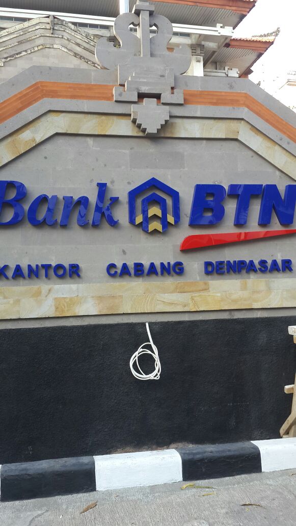 Letter timbul BANK BTN Letter timbul BANK BTN